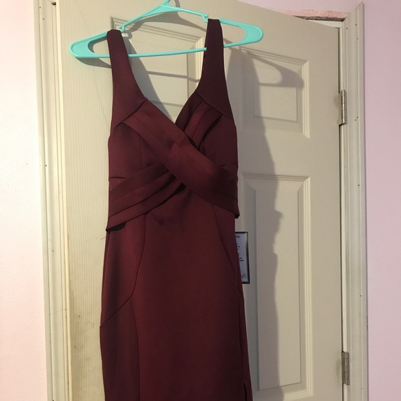 emerald sundae burgundy dress